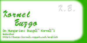 kornel buzgo business card